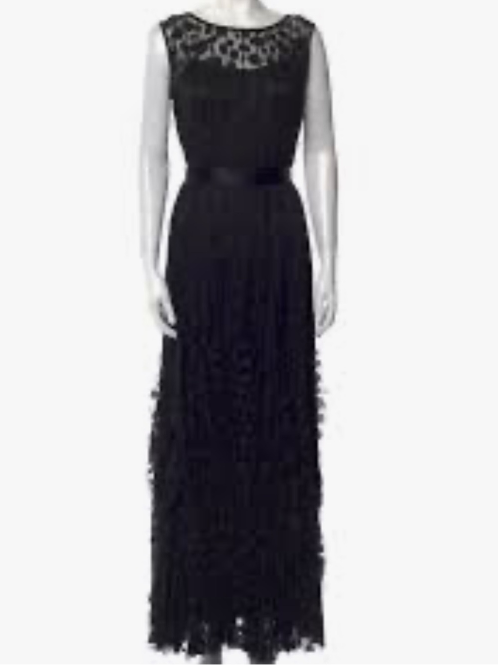 Milly Lace Black Maxi Dress Size 8
